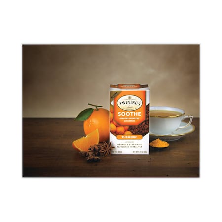 Soothe Decaf Orange And Star Anise Herbal Tea Bags, 0.07 Oz Bag, PK18, 18PK